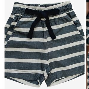 Striped Linen Cotton Shorts